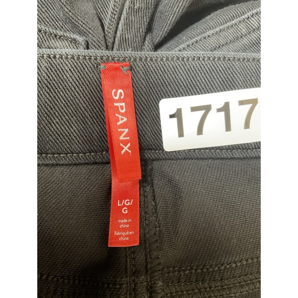Spanx Black Ankle Skinny Jeans Pants Large Slimming Stretchy Women's EUC - Picture 2 of 7
